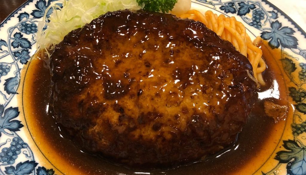 hamburg steak in Osaka, Japan